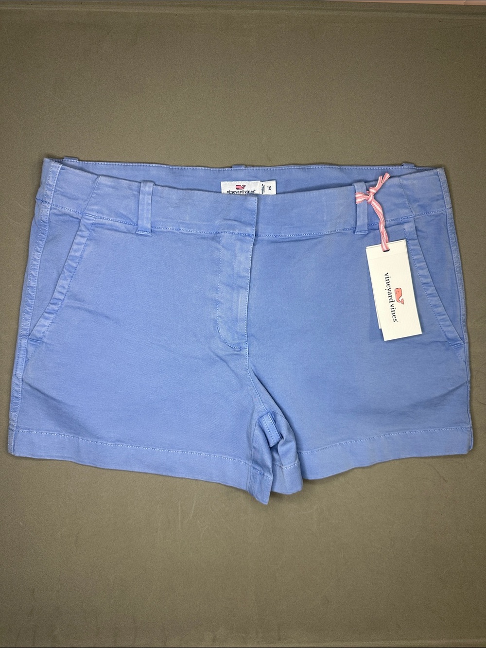 Vineyard Vines Women's washed every Day Baja Blue Casual Shorts - 16